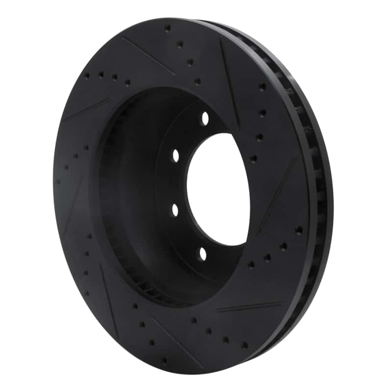 R1 Concepts — R1 09-25 Dodge Ram 2500 Front Left Drilled & Slotted Black Brake Rotor
R1 Brake Rotor Drill - view 4
