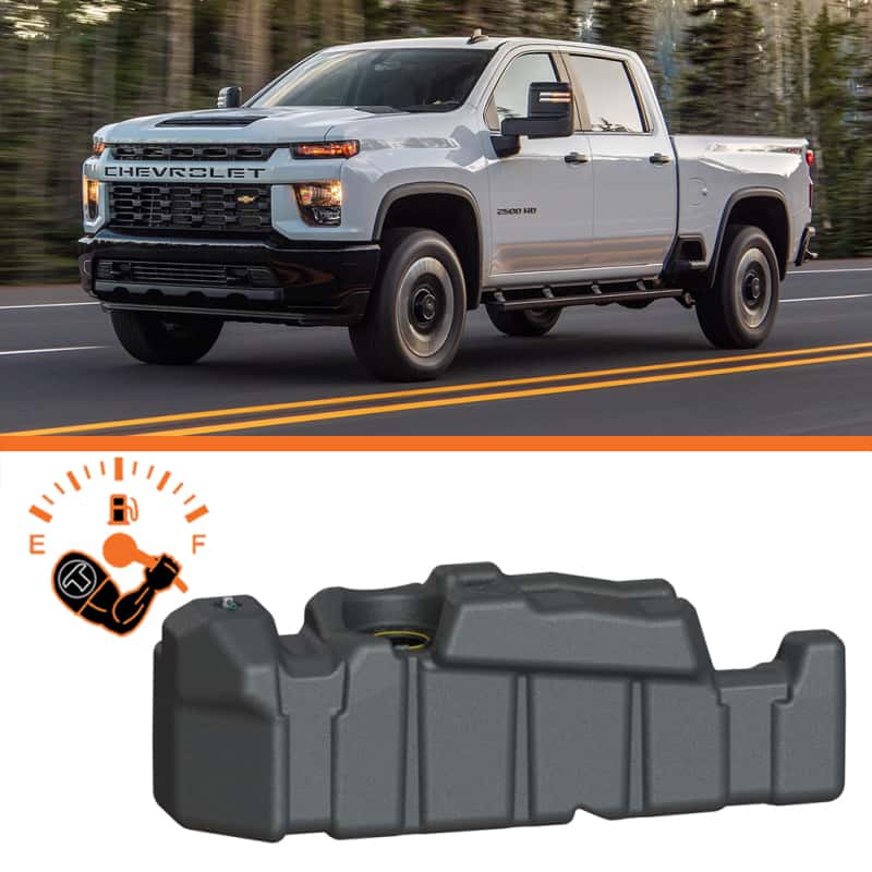 Titan Fuel Tanks — Titan Fuel Tanks 20-24 GM 2500/3500 Duramax Crew Cab Short Bed 56 Gallon XXL Mid-Ship Fuel Tank
Fuel Tank - view 2