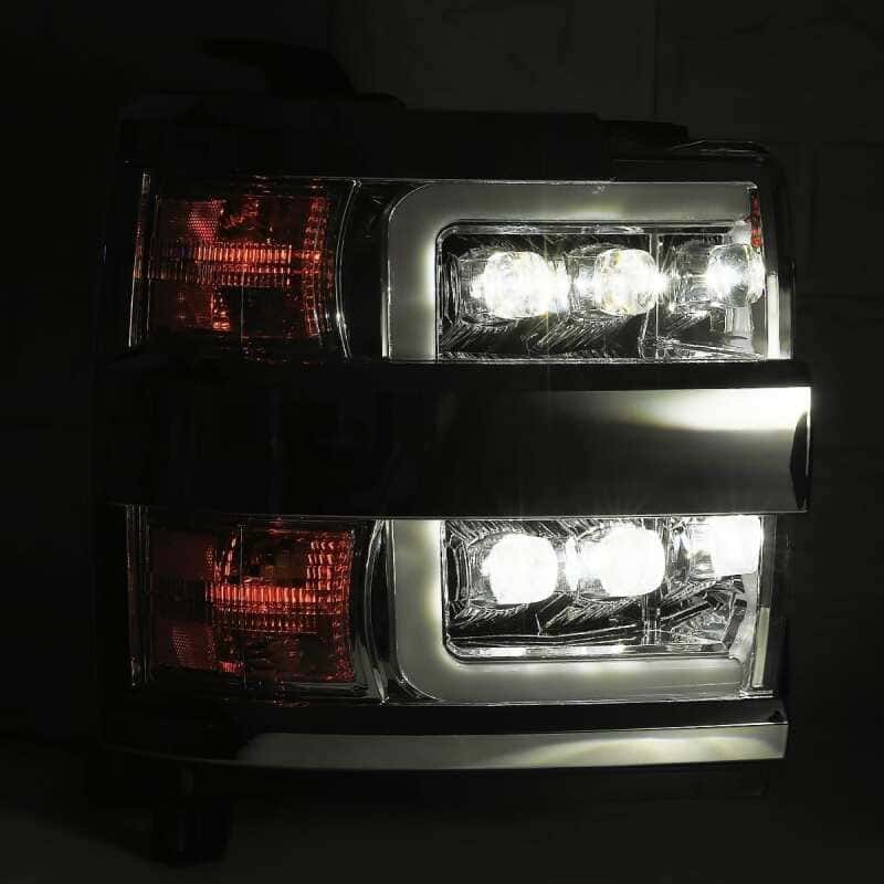 AlphaRex — AlphaRex 15-18 Chevy 2500HD NOVA LED Proj Headlight Plank Style Jet Blk w/Activ Light/Seq Signal/DRL
Projector Headlights - view 4