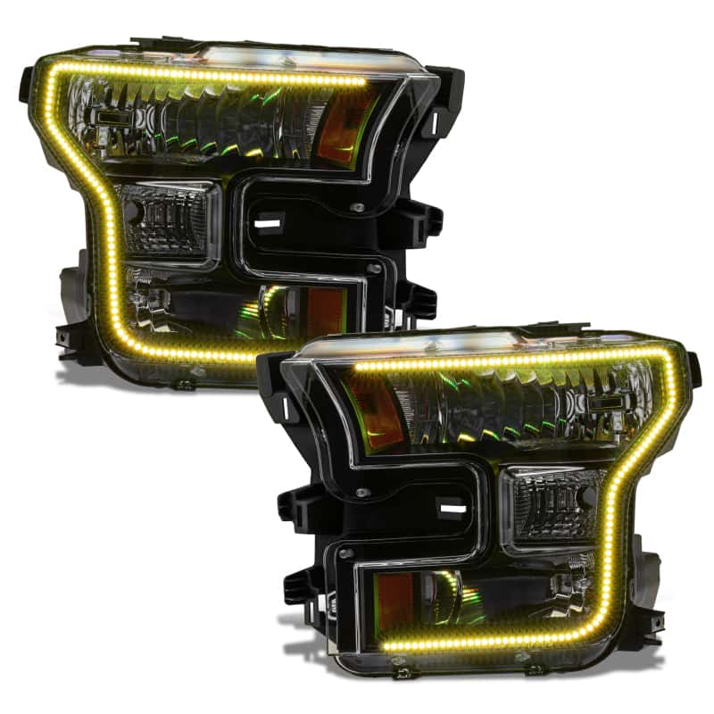 ORACLE Lighting — Oracle 15-17 Ford F-150 Dynamic RGB+A Pre-Assembled Headlights Halogen - Blk Edition - - view 7