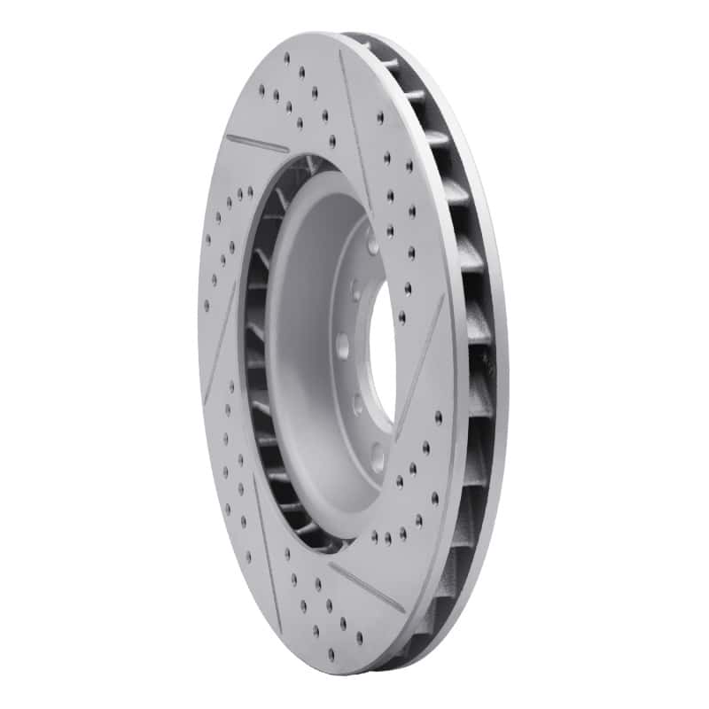 R1 Concepts — R1 01-06 BMW M3 Right Front Drilled & Slotted Geo-Carbon Rotor - view 4