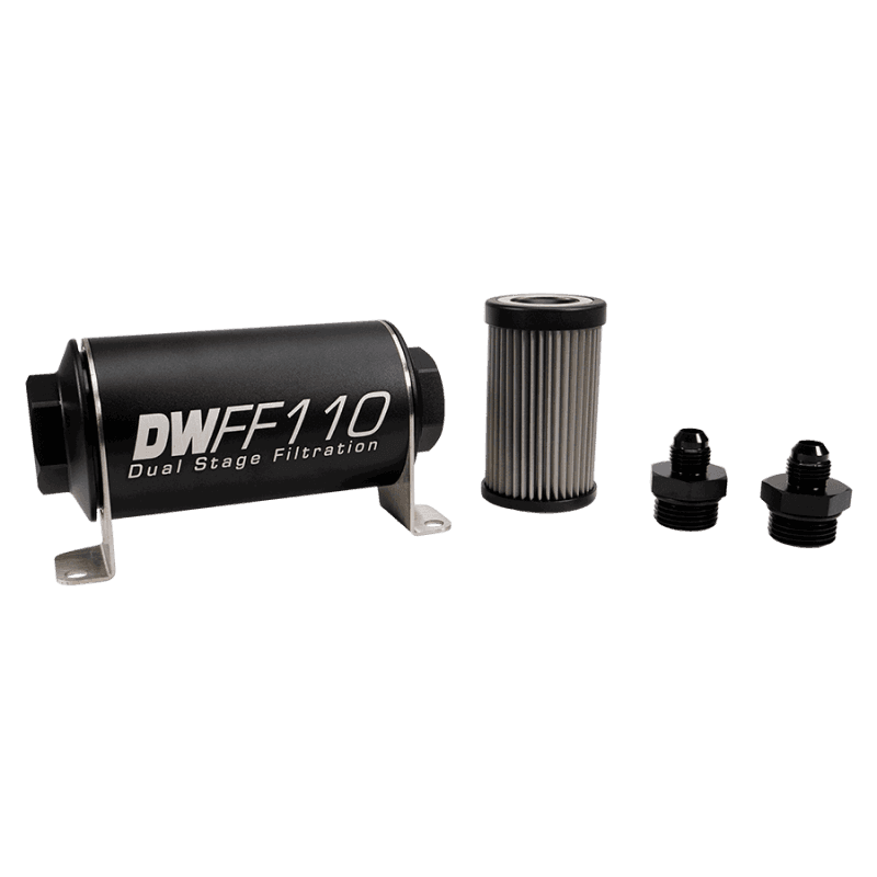 DeatschWerks — DeatschWerks Stainless Steel 6AN 10 Micron Universal Inline Fuel Filter Housing Kit (160mm)
Filtration - view 3