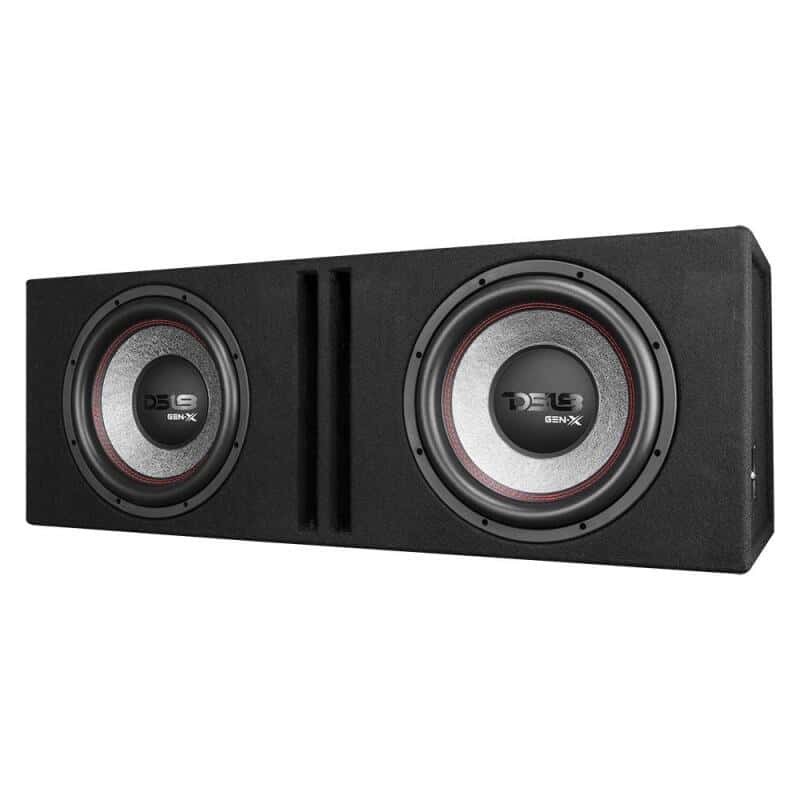 DS18 — DS18 Dual 12in Loaded 900 Watts RMS 2x GEN-X124D Ported Enclosure Speakers Included - view 3