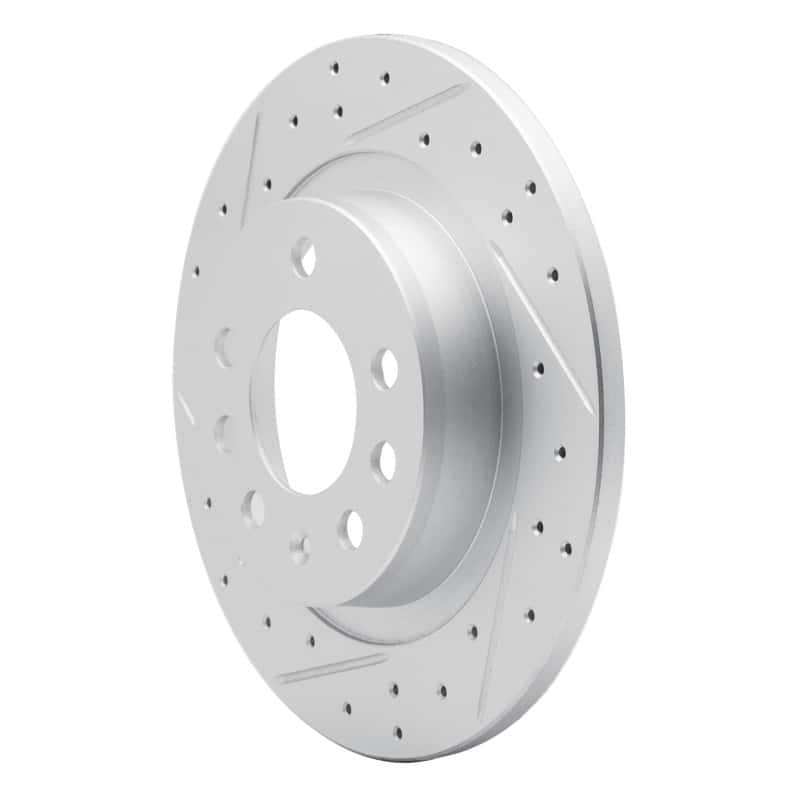 R1 Concepts — R1 06-10 Pontiac Solstice Rear Left Drilled & Slotted Geo-Carbon Rotor - view 2