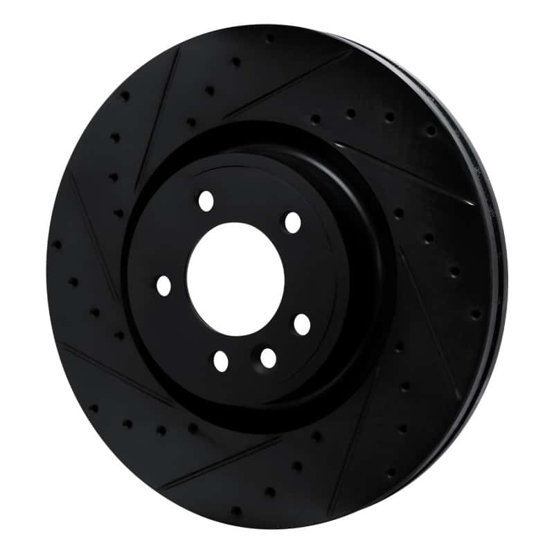 R1 Concepts — R1 18-24 Land Rover Discovery Front Left Drilled & Slotted Black Brake Rotor
R1 Brake Rotor Drill - view 2