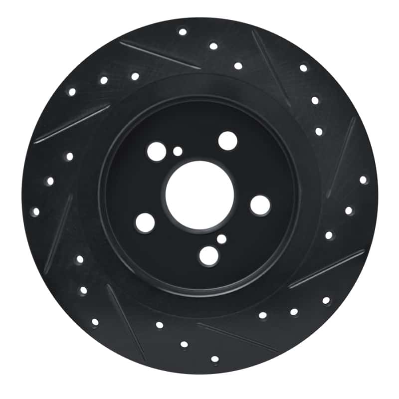 R1 Concepts — R1 11-17 Lexus CT200H Rear Left Drilled & Slotted Black Brake Rotor
R1 Brake Rotor Drill - view 5