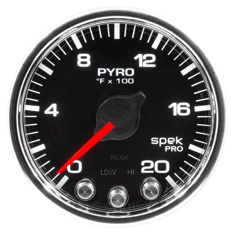 AutoMeter — Autometer Spek-Pro Gauge Pyro. (Egt) 2 1/16in 2000f Stepper Motor W/Peak & Warn Blk/Chrm
GA 2" EGT BCC SPEK - view 7
