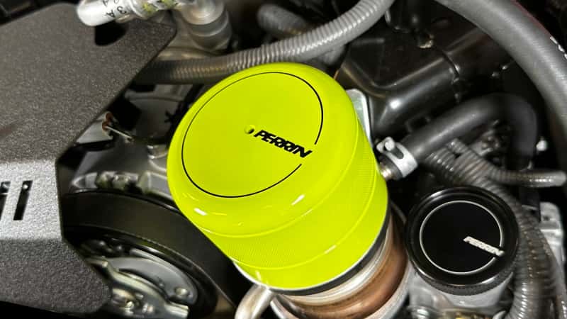 Perrin Performance — PERRIN 15-25 Subaru WRX & 13-26 BRZ/FR-S/86/GR86 Oil Filter Cover - Neon Yellow - view 5
