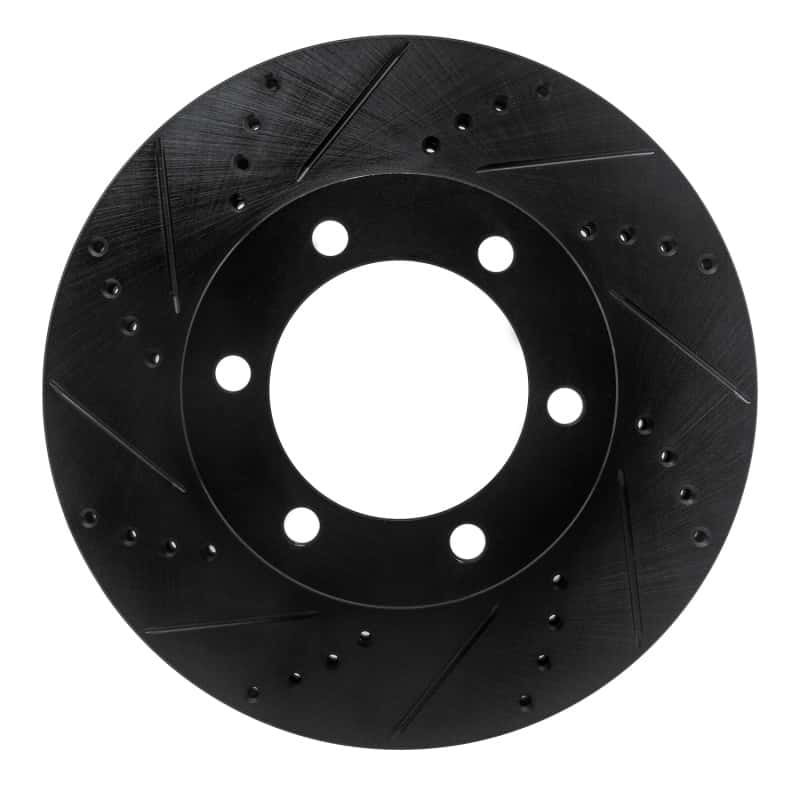 R1 Concepts — R1 00-07 Toyota TUNDRA Front Left Drilled & Slotted Black Brake Rotor
R1 Brake Rotor Drill - view 1