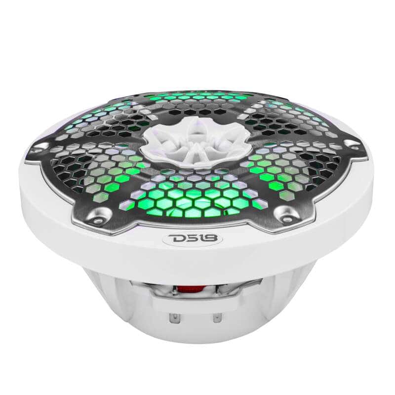 DS18 — DS18 NXL-M Series Speaker w/ RGB LED Lights 8in 2-Way 125 Watts RMS 4 ohm White w/ Cover - view 4