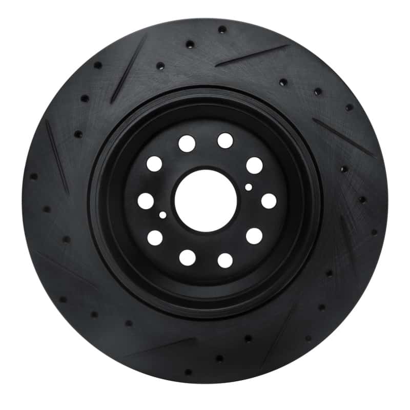 R1 Concepts — R1 07-17 Lexus LS460 Right Rear Drilled & Slotted Black Brake Rotor
R1 Brake Rotor Drill - view 5