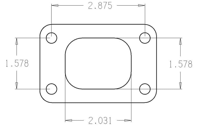 Cometic Gasket — Cometic Turbo FLG T25 Garrett Turbine Inlet Exhaust Gasket
Turbo Inlet Gasket - view 1