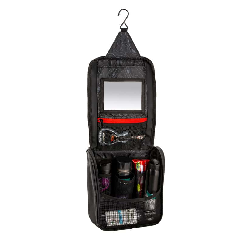 ARB — ARB Toiletries Bag Charcoal Finish w/ Red Highlights PVC Outer Shell Mesh Pockets Mirror
Toiletries Bag - view 6