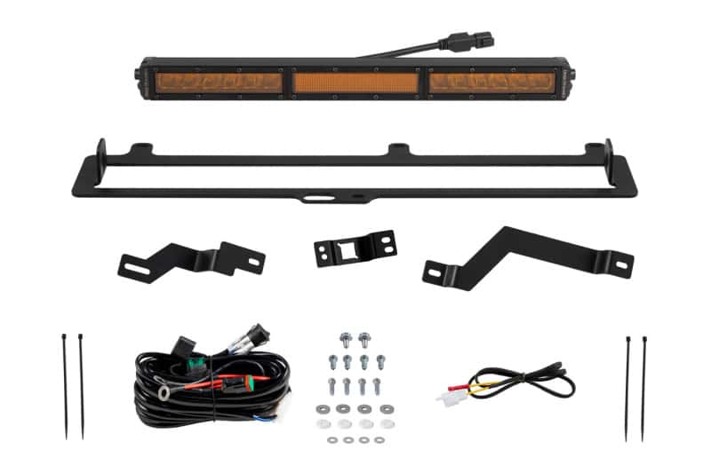 Diode Dynamics — Diode Dynamics 2022+ Toyota Tundra TRD Pro Grille Light Bar Kit - Amber Combo - view 1