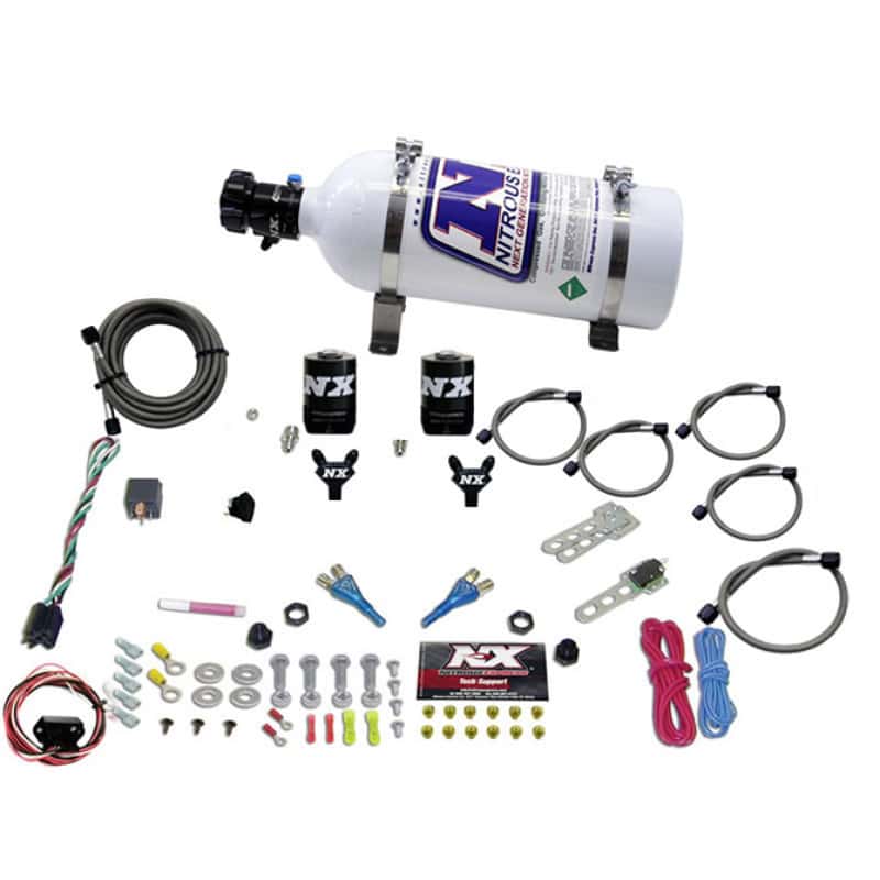 Nitrous Express — Nitrous Express 03-18 Nissan 350Z/370Z Dual Nozzle (35-150HP) w/5lb Bottle
Injection System Kit
N2OSys - view 2