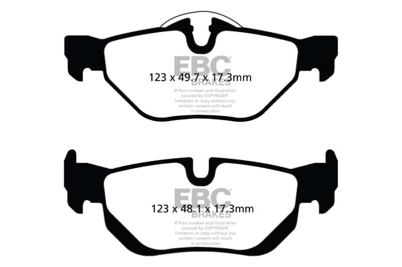 EBC — EBC 13+ BMW X1 2.0 Turbo (28i) Ultimax2 Rear Brake Pads
Disc Brake Pad - view 1