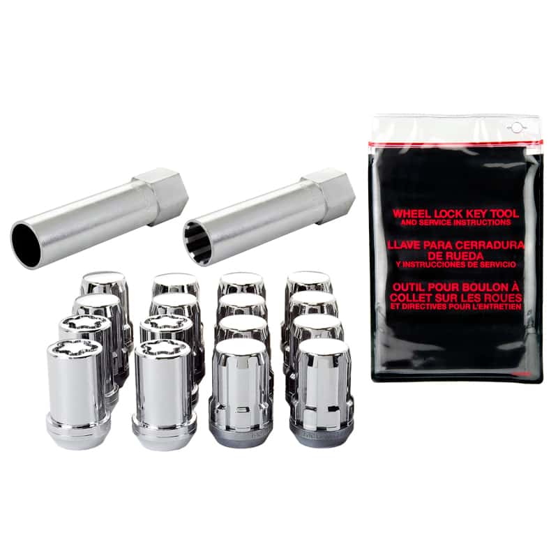 McGard — McGard SplineDrive Tuner 4 Lug Install Kit w/Locks & Tool (Cone) M12X1.5 / 13/16 Hex - Chrome - view 5