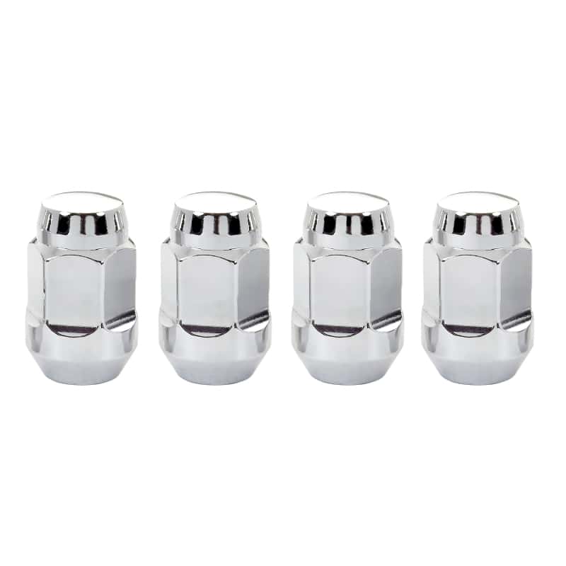 McGard — McGard Hex Lug Nut (Cone Seat Bulge Style) M12X1.25 / 3/4 Hex / 1.45in. Length (4-Pack) - Chrome - view 4
