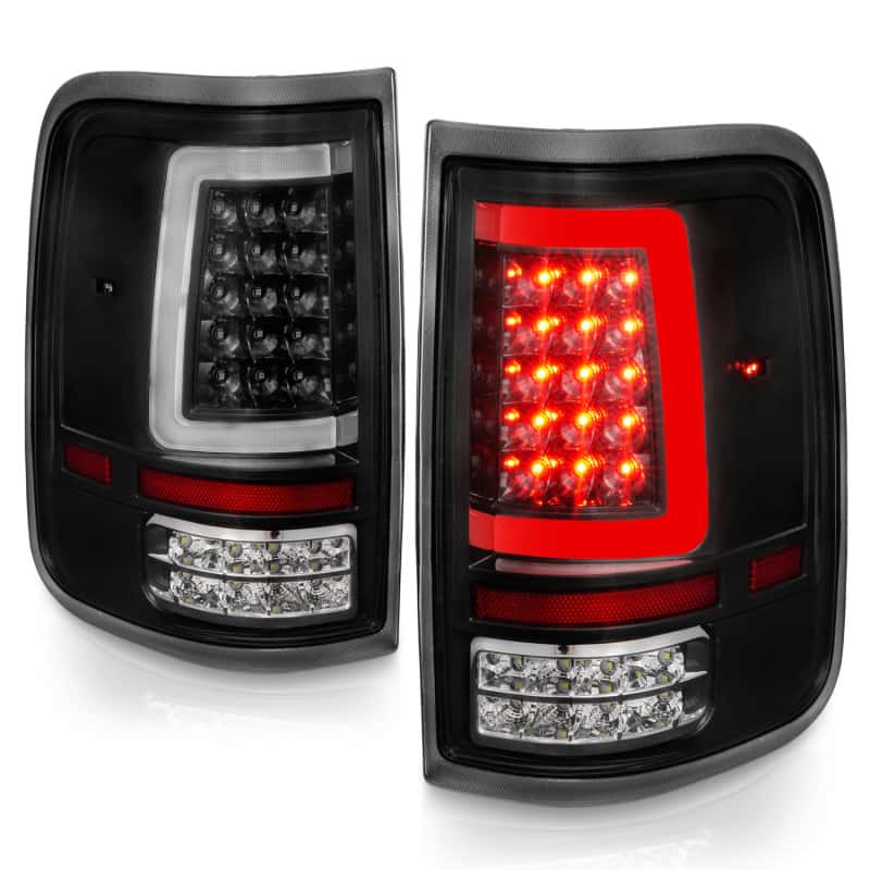 ANZO — ANZO 2004-2006 Ford F-150 LED Tail Lights w/ Light Bar Black Housing Clear Lens - view 14