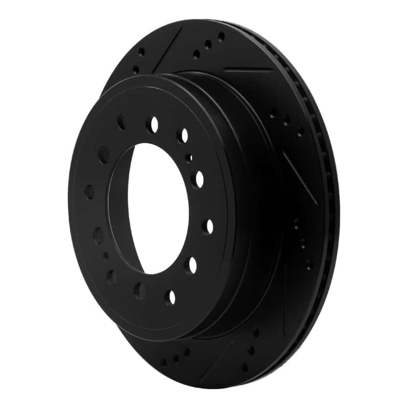 R1 Concepts — R1 2010-2024 Lexus GX460 Rear Left Drilled & Slotted Black Brake Rotor
R1 Brake Rotor Drill - view 2