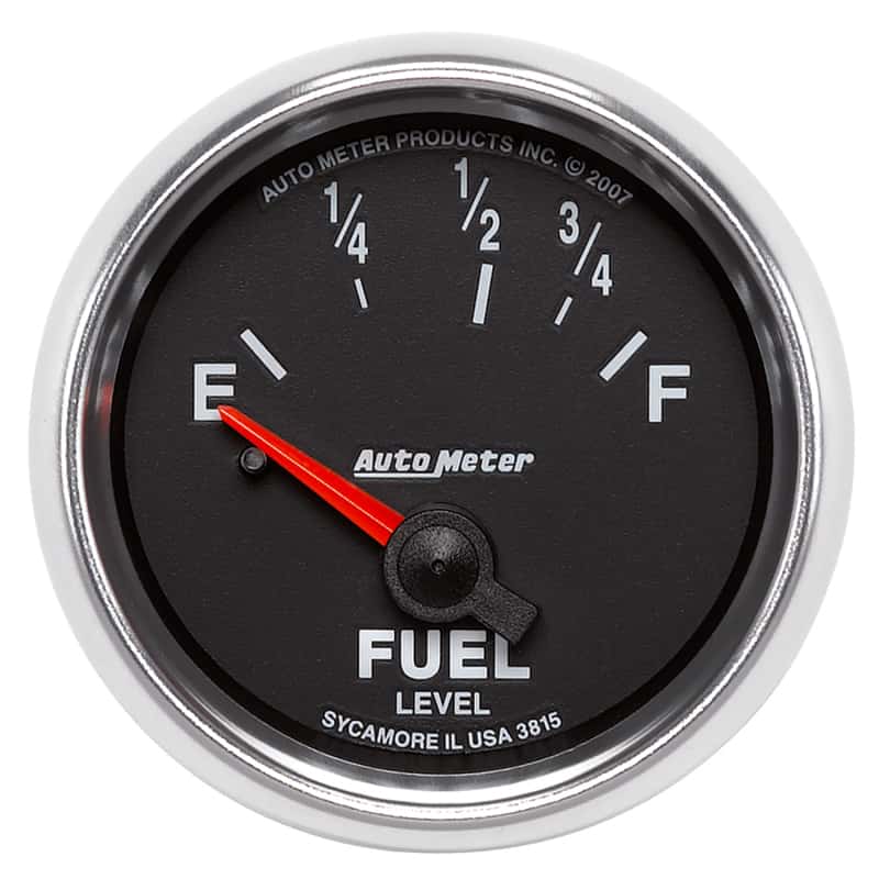 AutoMeter — AutoMeter Gauge Fuel Level 2-1/16in. 73 Ohm(e) to 10 Ohm(f) Elec Gs
2-1/16" FUEL LEVEL, - view 1