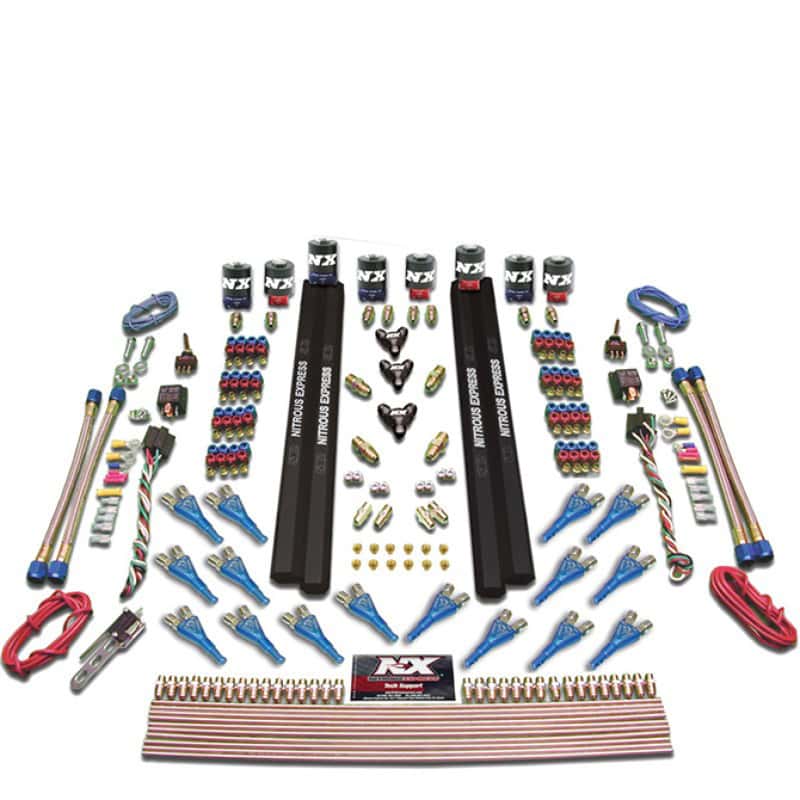 Nitrous Express — Nitrous Express Shark Dual Stage /Gas 16 Nozzles (200-1200HP) 8 Solenoids Nitrous Kit w/o Bottle
Injection System Kit
N2OSys - view 3