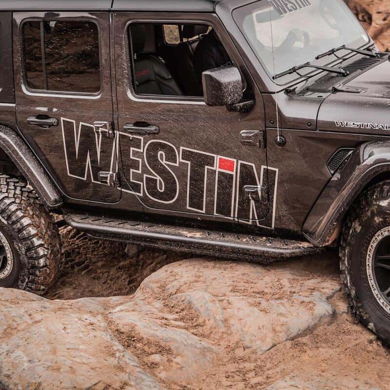 Westin — Westin/Snyper 2018+ Jeep Wrangler JL Unlimited 4DR Triple Tube Rock Rail Steps - Textured Black
Nerf/Step Bar - view 7