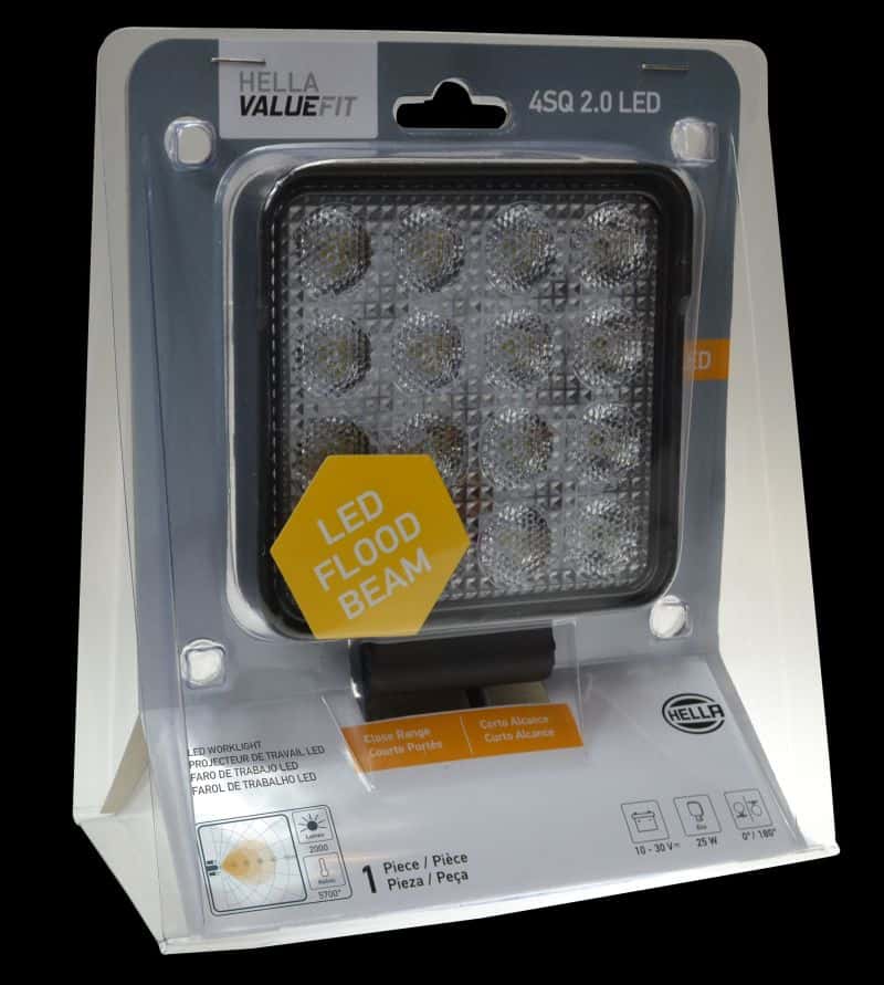 Hella — Hella ValueFit LED Work Lamps 4SQ 2.0 LED MV CR BP - view 7