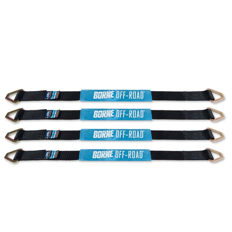 Borne Off-Road — Borne Off-Road Vehicle Ratchet Tie-Down Kit (4 pack) Black - view 3