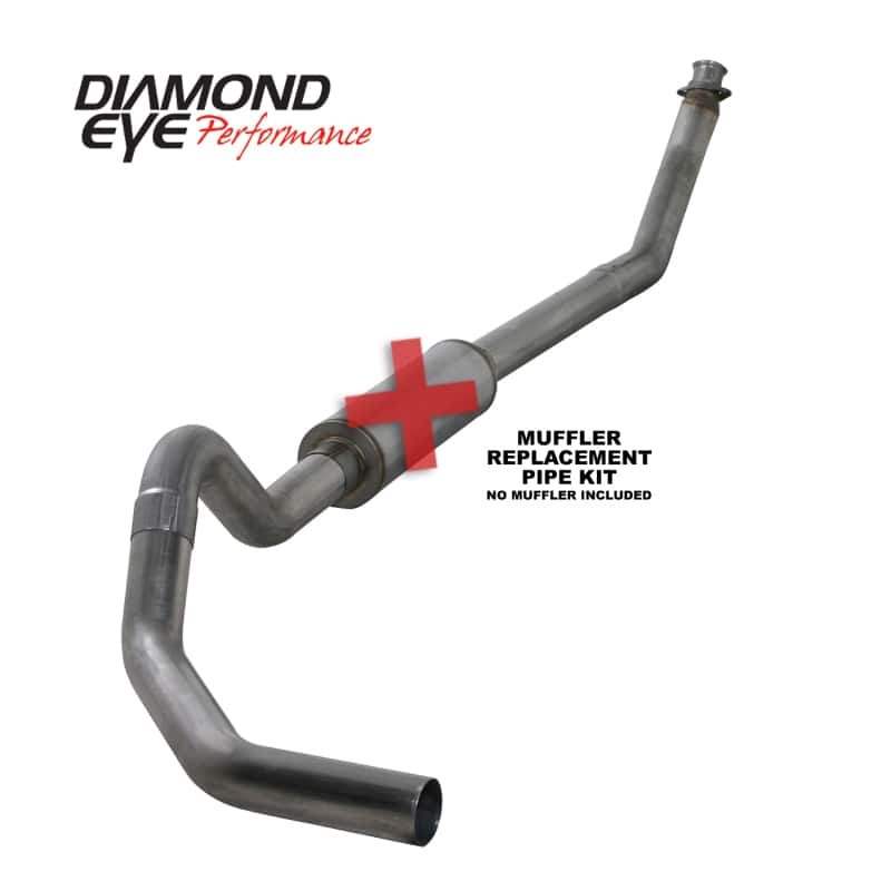 Diamond Eye Performance — Diamond Eye KIT 4in Turbo Back MFLR RPLCMENT PIPE SGL SS: 98.5-02 DODGE CUMMINS 5.9L
KIT; 4in.; TB MRP SG - view 5