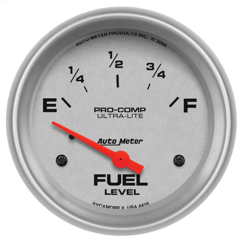 AutoMeter — Autometer Ultra-Lite 52mm Electronic Fuel Level Gauge
2-5/8" FUEL LEVEL, 2 - view 2