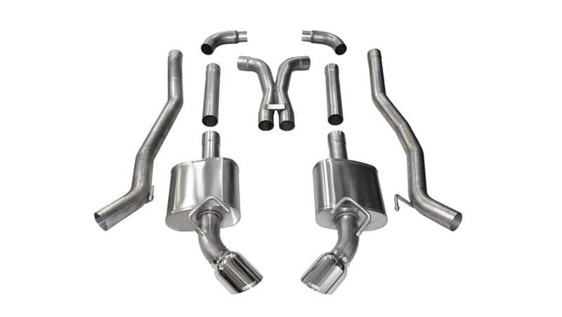CORSA Performance — Corsa 2011-2015 Chevrolet Camaro SS 6.2L V8 Manual Polished Xtreme 3in Cat-Back
Exhaust - view 2