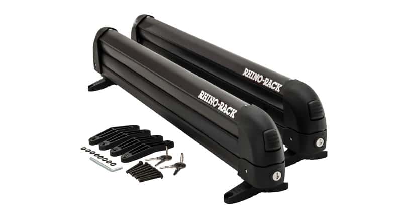 Rhino-Rack — Rhino-Rack Universal Ski/Snowboard Carrier - Fits 4 Pairs of Skis or 2 Snowboards - Black - view 3