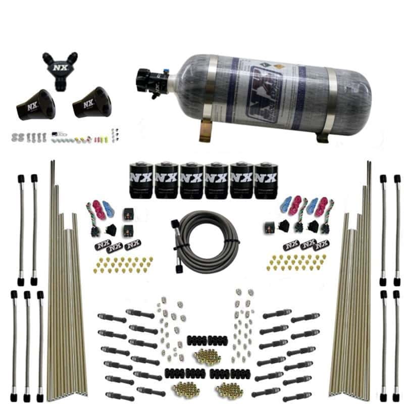 Nitrous Express — Nitrous Express 8 Cyl Dry Direct Port Three Stage 6 Solenoids Nitrous Kit (200-600HP) w/Comp Bottle
Injection System Kit
N2OSys - view 1