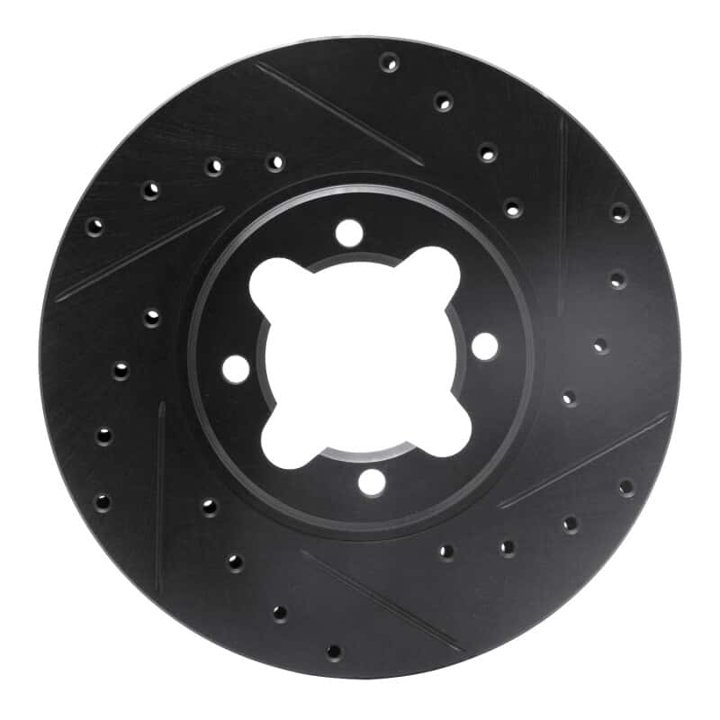 R1 Concepts — R1 82-85 Toyota Celica Front Right Drilled & Slotted Black Brake Rotor
R1 Brake Rotor Drill - view 1