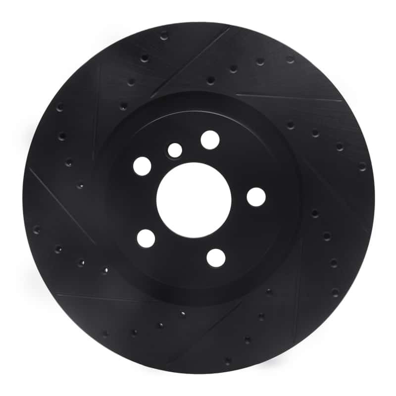 R1 Concepts — R1 15-25 BMW X2 Front Left Drilled & Slotted Black Brake Rotor
R1 Brake Rotor Drill - view 1
