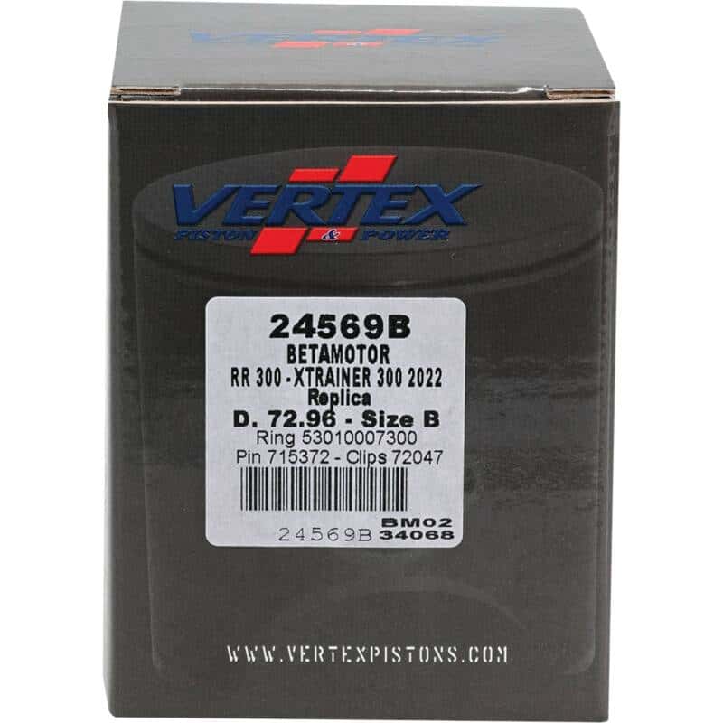 Vertex Pistons — Vertex Piston 22-24 Beta RR 2T 300 300cc Cast Replica Piston Kit - view 4