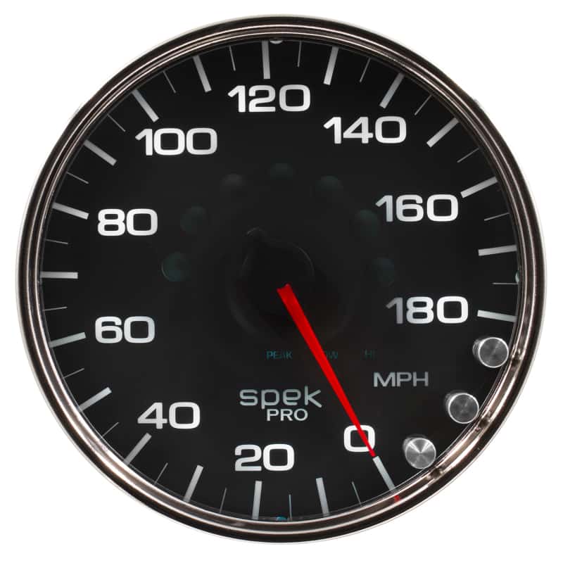 AutoMeter — Autometer Spek-Pro Gauge Speedometer 5in 180 Mph Elec. Programmable Black/Chrome
GA 5" SPEEDO BCC SPK - view 4