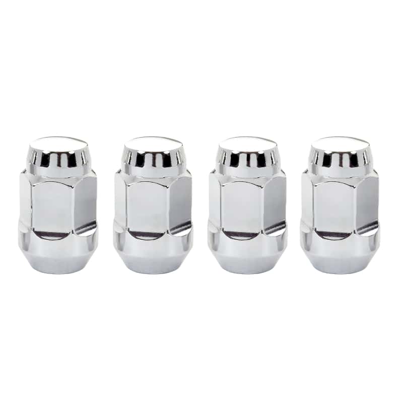 McGard — McGard Hex Lug Nut (Cone Seat Bulge Style) 1/2-20 / 3/4 Hex / 1.45in. Length (4-pack) - Chrome - view 1