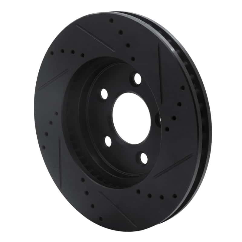 R1 Concepts — R1 05-10 Ford Mustang Front Left Drilled & Slotted Black Brake Rotor
R1 Brake Rotor Drill - view 4