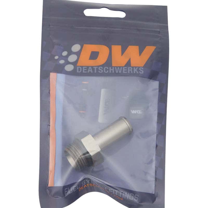 DeatschWerks — DeatschWerks 8AN ORB Male To 1/2in Barb Fitting (Single Barb - Incl O-Ring) - view 2