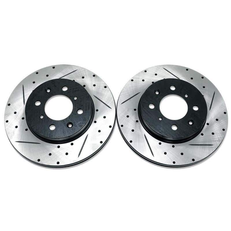 BLOX Racing — BLOX Racing 90-01 Acura Integra (Excl Type-R) Front Slotted & Drilled Rotors - Pair - view 1