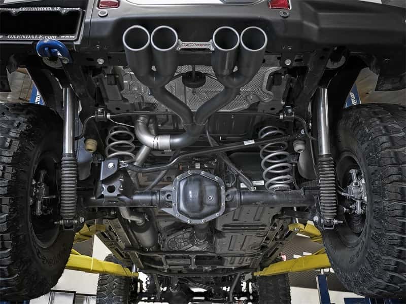 aFe — aFe Rebel Series 2.5in. 304 SS C/B Exhaust System 2018 Jeep Wrangler (JL) V6-3.6L - Black Tip
Cat-Back Exhaust - view 8