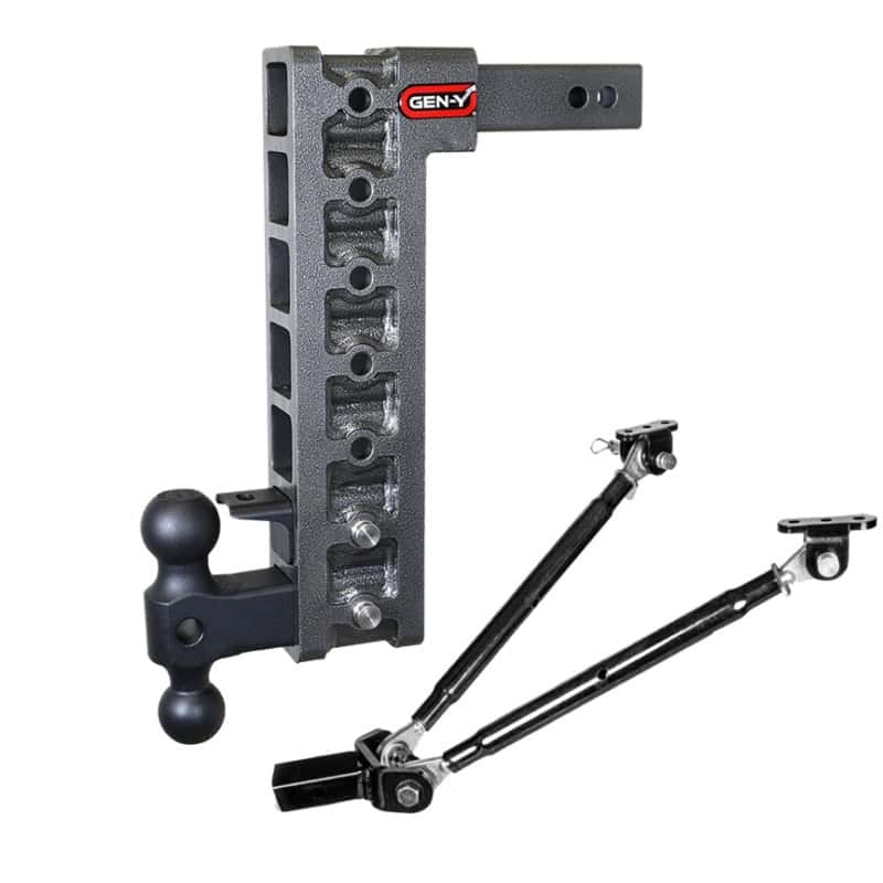 GEN-Y Hitch — Gen-Y Mega Duty 2in Shank 15in Drop 10K Hitch w/GH-031 Dual-Ball/GH-032 Pintle Lock
Drop Hitch - view 2