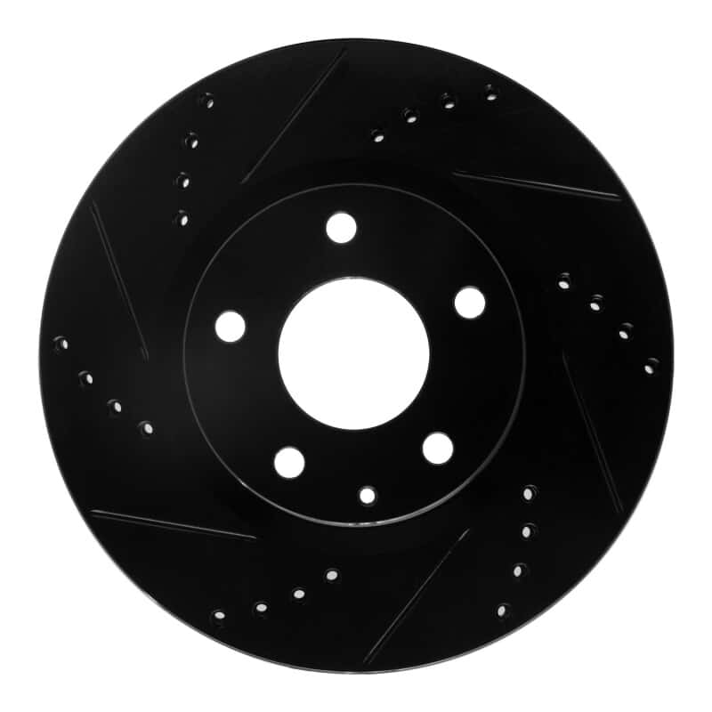 R1 Concepts — R1 14-24 Mazda 3 Front Left Drilled & Slotted Black Brake Rotor
R1 Brake Rotor Drill - view 1