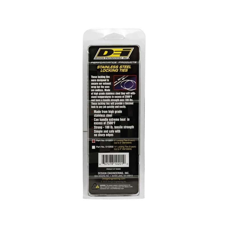 DEI — DEI Stainless Steel Locking Tie 8in - 8 per pack
Heat Shield Tie - view 3