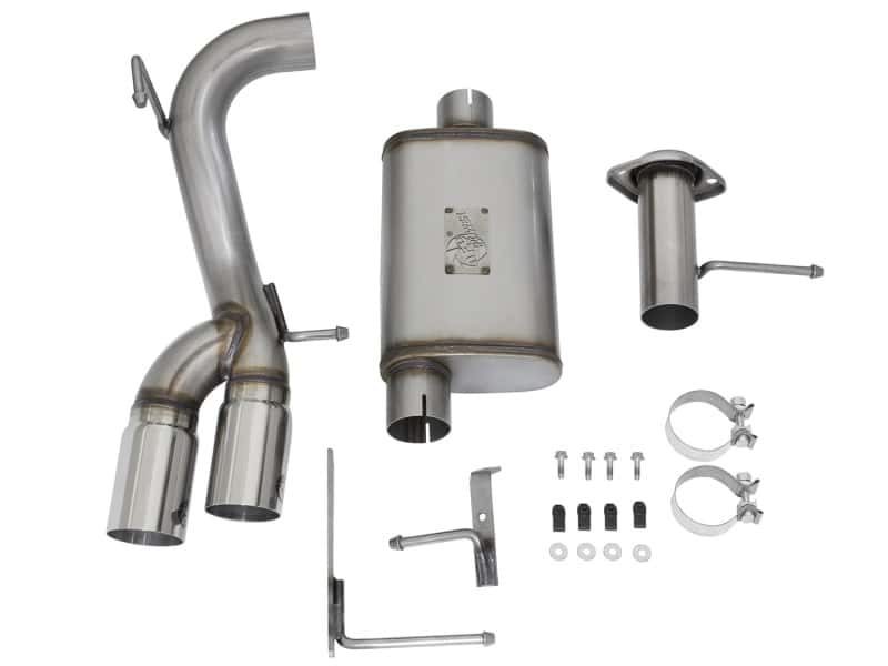 aFe — aFe Rebel Series CB 3in Middle Side Exit SS Exht w/Polish Tips 15-17 Chevy Colorado / GMC Canyon
Cat-Back Exhaust - view 6