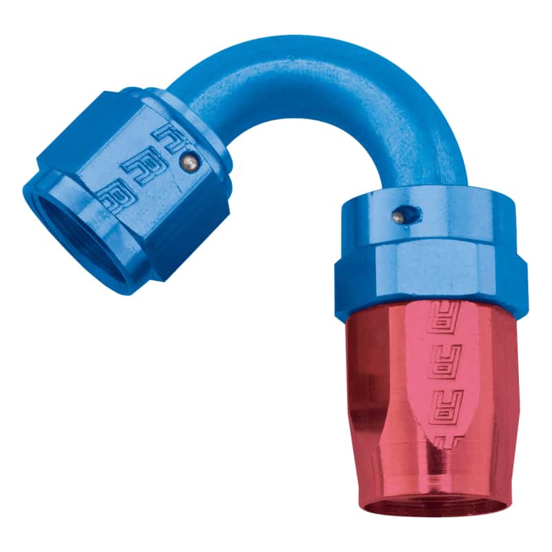 Russell — Russell Performance -10 AN Red/Blue 120 Degree Full Flow Swivel Hose End (With 15/16in Radius)
Hose Fitting - view 2