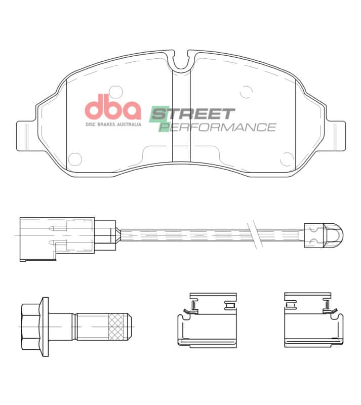 DBA — DBA 15-19 Ford Transit-150 SRW Front SP Performance Brake Pads
Brake Pad - view 1