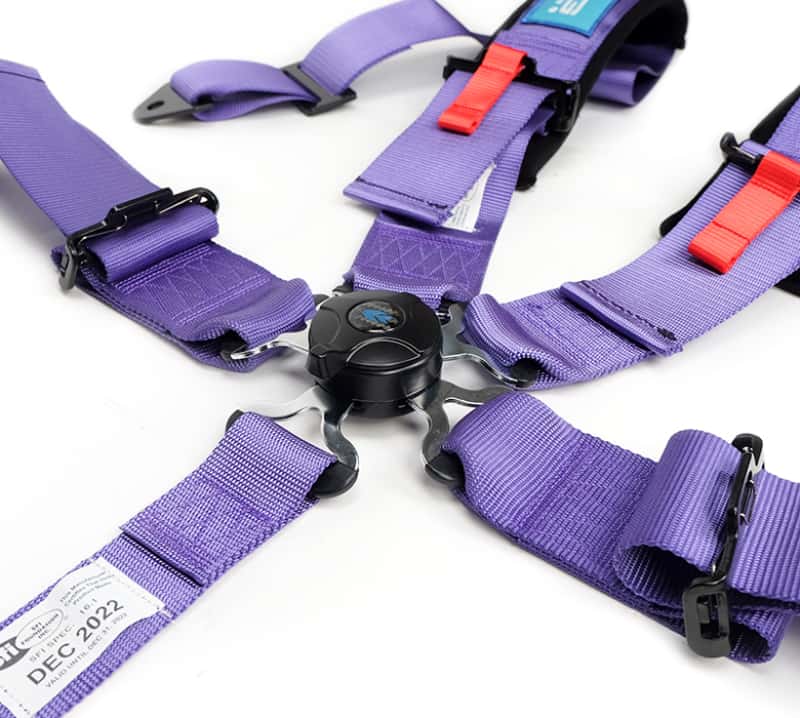 NRG — NRG SFI 16.1 5Pt 3 Inch Seat Belt Harness with Pads / Cam Lock - Purple - view 2
